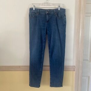 Eileen Fisher Womens Blue Wash Denim Straight Leg‎ Jeans Pants Size 4